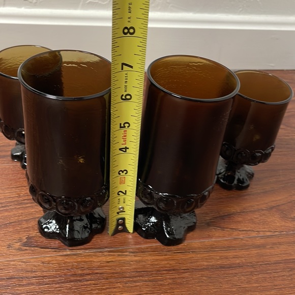 MID CENTURY TIFFIN
FRANCISCAN MADEIRA LEAD
CRYSTAL BROWN STEMMED
GOBLETS - Picture 6 of 16